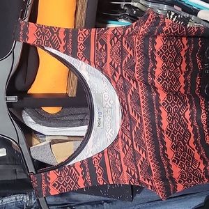 Red and black shorts dress